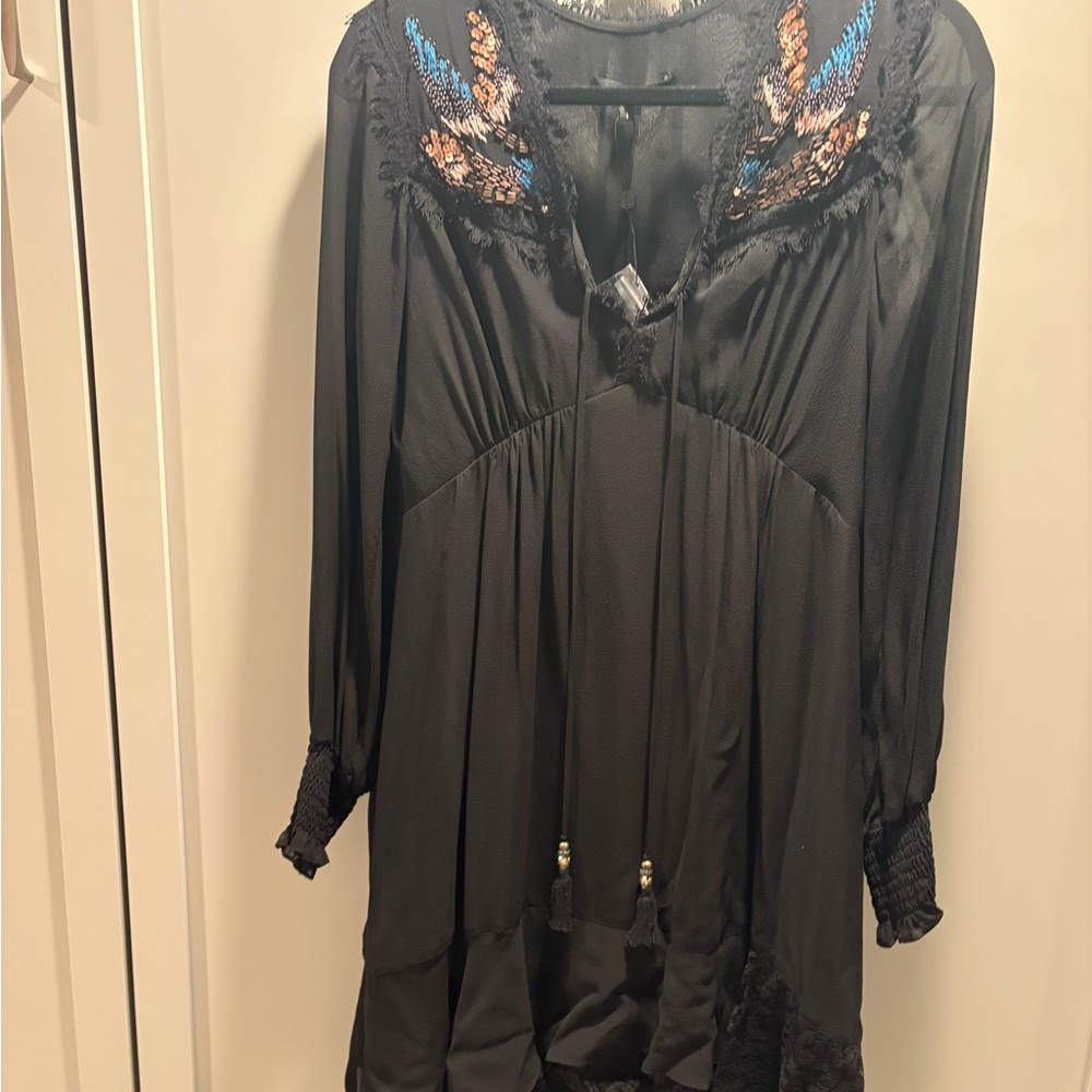 Nanette Lepore Black Textured Fabric